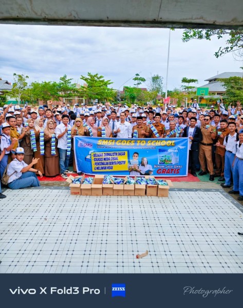 Generasi Cerdas dan Sehat, SMSI Inhil Sambangi SMKN 2 Tembilahan