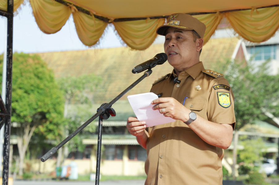 Pemerintah Kabupaten Inhil Gelar Apel Gabungan Pengantar Tugas Bupati dan Wakil Bupati Inhil