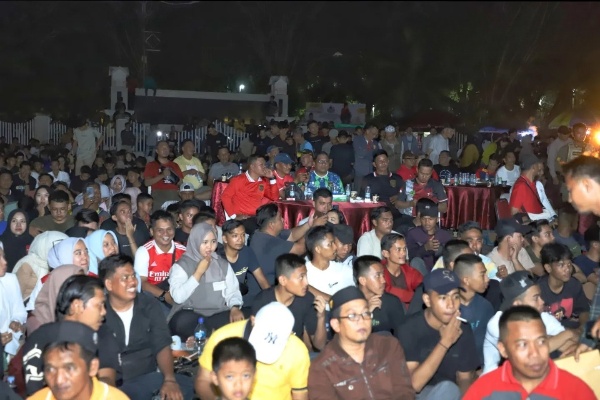 Pj Bupati Inhil Nobar Semifinal Piala Asia U-23 AFC