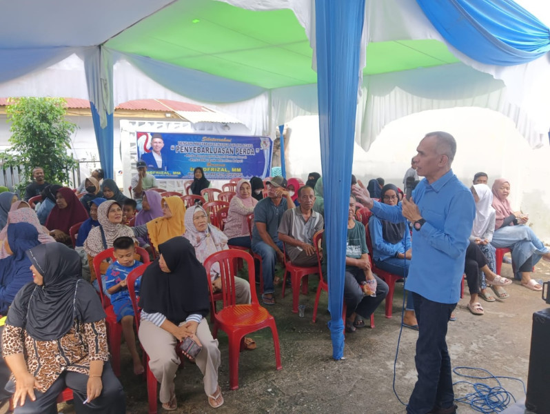 Nofrizal Gelar Sosialisasi Perda di Kecamatan Lima Puluh