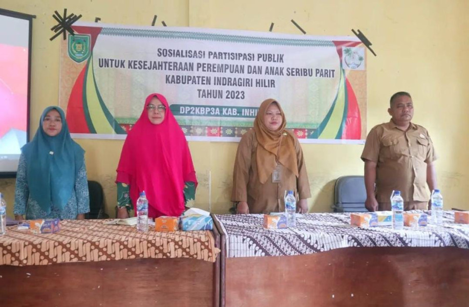 DP2KBP3A Lakukan Sosialisasi Partisipasi Publik Untuk Kesejahteraan Perempuan dan Anak Seribu Parit di Enok