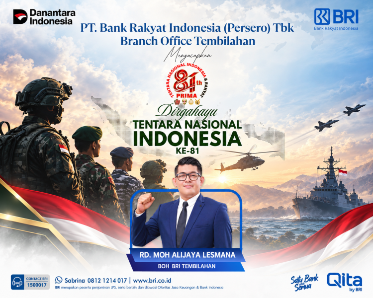 HUT ke-81 TNI Jadi Momentum BRI Tembilahan Perkuat Sinergi dan Pengabdian