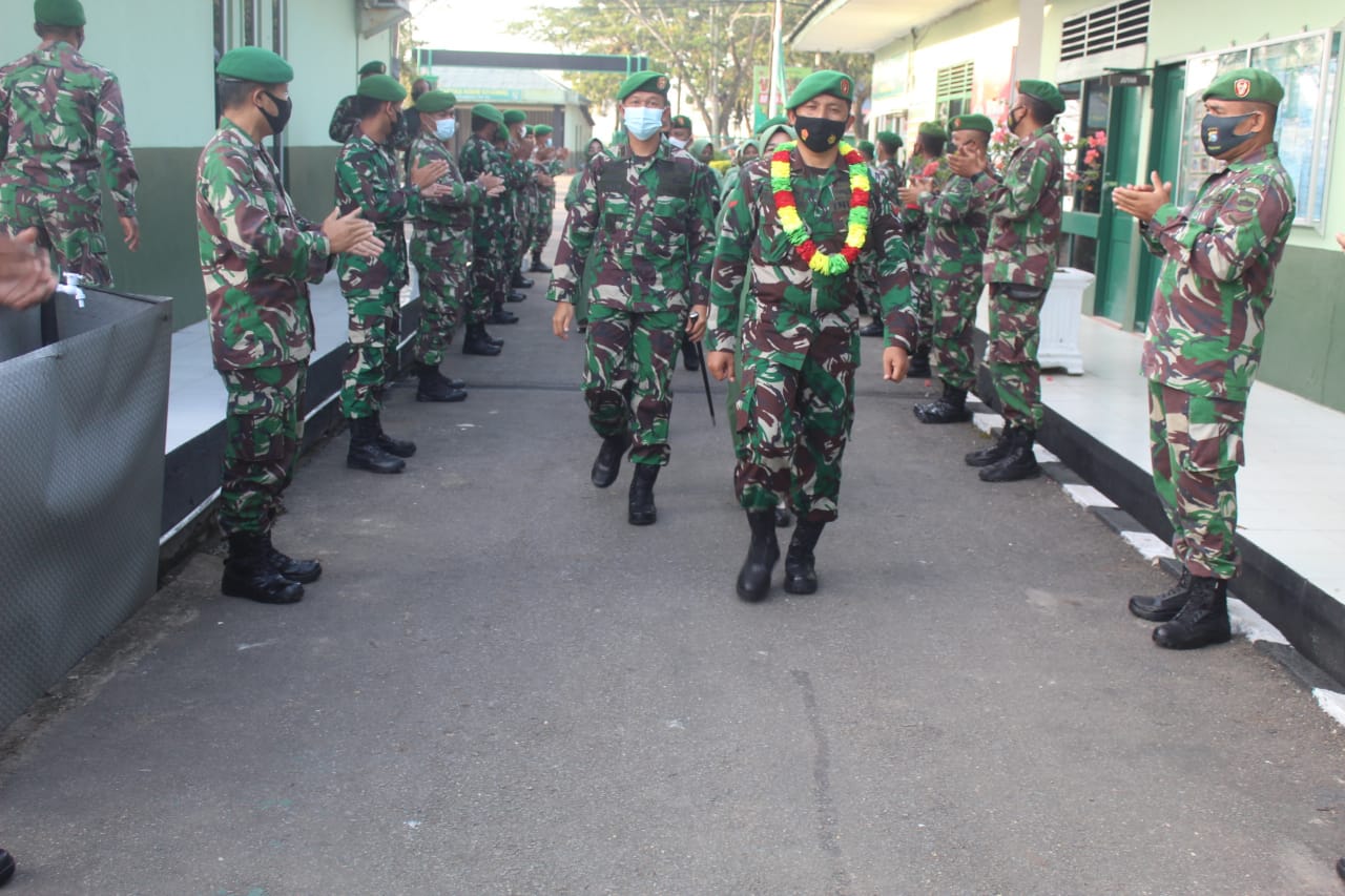 12 Bulan Bertugas di Papua, Personil 0314/Inhil Kembali Kesatuan Dengan Selamat