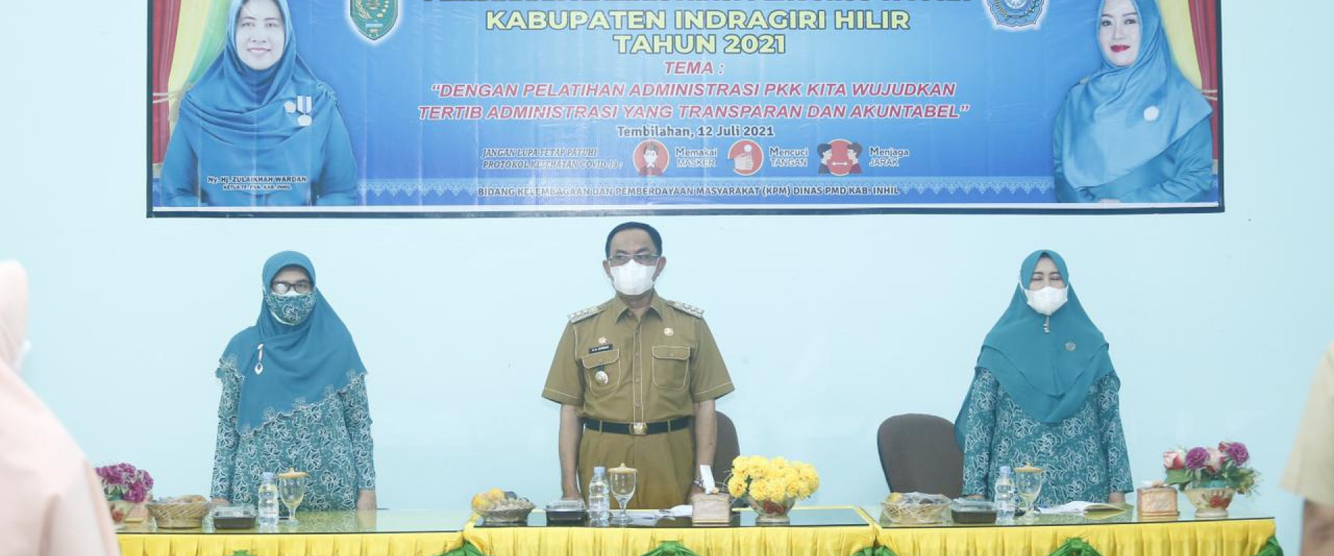 Bupati HM Wardan MP Buka Pembinaan Administrasi Pengurus TP-PKK Inhil Tahun 2021