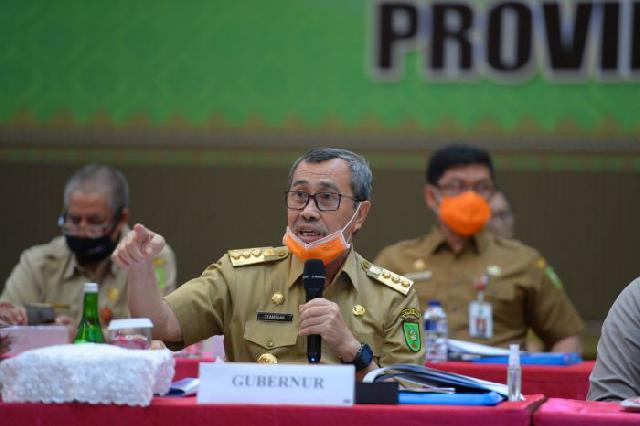 Arahan Gubernur Riau di Rakor Karhutla